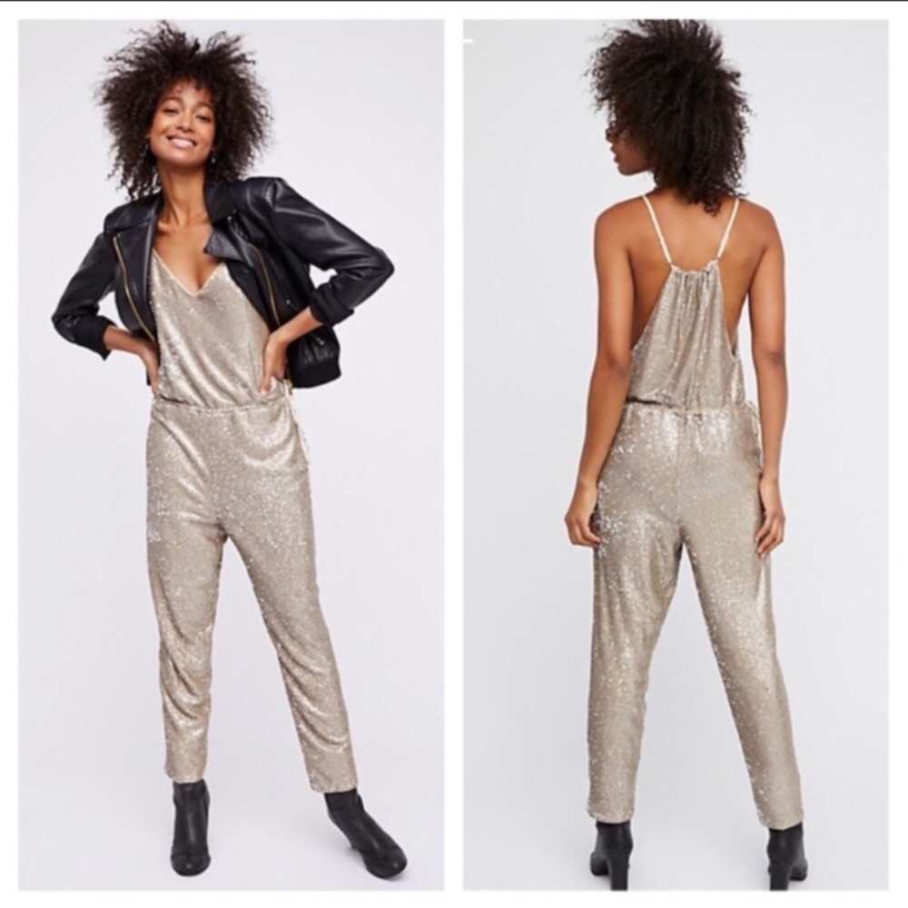 Free people sequin pantsuit
